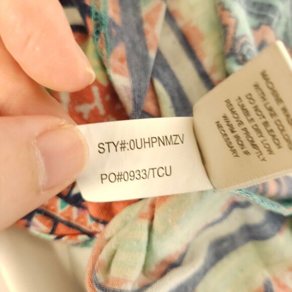 Self Esteem Womens XS X-Small Multicolor Colorful Sleeveless Tank Top - Picture 5 of 7